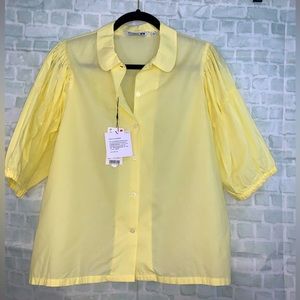 NWT J Wanderson Yellow Button Top